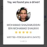 Grabcar Malaysia - complaint against grab car plate number wrf7769 - driver mohamad shazamuddin