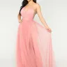 Fashion Nova - work the runway maxi dress blush l