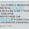 Axis Bank - money did not come out of atm but the money was debited.