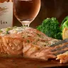 Olive Garden - food salmon and broccoli