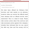 Reliance Hub Services - I am complaining about their fake company