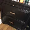 Rooms To Go - belcourt black 5 pc king upholstered bedroom set. - Photo 2