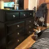 Rooms To Go - belcourt black 5 pc king upholstered bedroom set. - Photo 3