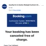 Booking.com - inability to obtain refund despite cancellation of room.