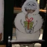 Applebee's - dicks painted onto xmas decorations in the window