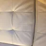 The Brick - Peeling of faux leather sectional sofa and sagging in seat. (broken springs)