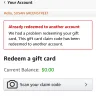 Amazon - compromised gift cards