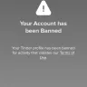 Tinder - banned for life