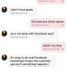 Apple - the person received my from facebook pay, I have paid 230$ after, receive her she block my facebook also letgo chat - Photo 2