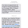 Anytime Fitness - charging a cancelled account