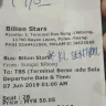 Billion Stars Express - counter selling fake ticket