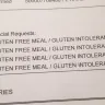Etihad Airways - pre ordered gluten free meal