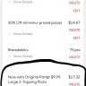 Pizza Hut - over charge on app order deals