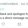 Credit One Bank - credit card