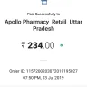 Apollo Pharmacy - I am asked to pay twice for one bill
