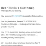 FlixBus / FlixMobility - service with connecting us onto a train