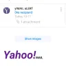 Yahoo! - receiving email alert notice