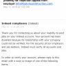 Indeed.com - employer account blocked without reason - Photo 5