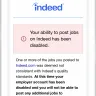 Indeed.com - employer account blocked without reason - Photo 3