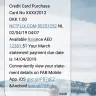 Next Millenium Credit Card - fraudsters transactions done on my credit card.