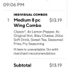 Wingstop - 8 piece wing combo which includes 8 wings, seasoned fries and 20 oz sweet tea. - Photo 1