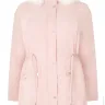 Yours Clothing - pink parker coat