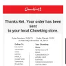 Chowking - extremely disappointed on late delivery