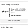 Yanwen - sony earphone tracking number:pr049181303yp