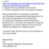 Alibaba - fraud on dispute - Photo 6