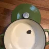 Food Network - green dutch cooker with white ceramic lining