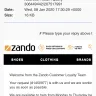 Zando - return stolen, never received nor credited