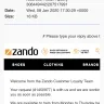 Zando - return stolen, never received nor credited - Photo 2
