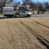 Asplundh Tree Expert - damage to private lawn by asplundh bucket truck while trimming trees for our local power co. - Photo 1