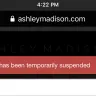 Ashley Madison - temporary suspension