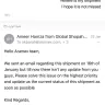 Aramex International - lost shipment number 32649265935 - Photo 2