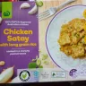 Woolworths - Frozen 375g chicken satay with long grain rice cooked in a crunchy peanut sauce