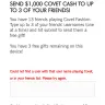 Covet Fashion - Can't receive free 1000$ gift from my facebook friends whom I have invited