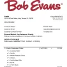 Bob Evans - said they had no record of my order