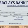 Barclays Bank - bank draft