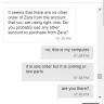 Zara.com - Poor customer service, lost items, refused to change address