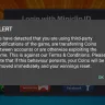 Miniclip - A warning message