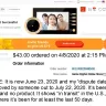 AliExpress - Peephole camera: Ordered and was never delivered. Shows "In Transit" for 76 plus days
