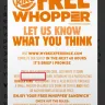 Burger King - Receipt short on redemption space