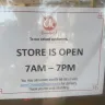 Chowking - Clark maingate still not open at 7:15. Posted on their door branch store will be open at 7am. - Photo 1