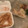 Chili's Grill & Bar - Take out food was overcooked, the salmon was inedible & rubbery! Appetizer platter was overcooked, pieces of chicken so hard it almost broke my tooth!