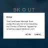 Skout - Account been blocked after spending money