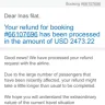 CheapOair - Ticket refund issue for booking #66107696