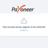Payoneer - Restricted payoneer