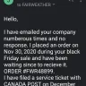 Fairweather - Order not received