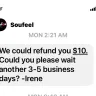 Soufeel Jewellery - Never received order and they refuse to refund